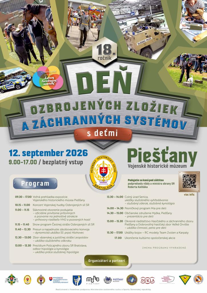 Pozvánka na&nbsp;deň ozbrojených zložiek a&nbsp;záchranných systémov v&nbsp;Piešťanoch